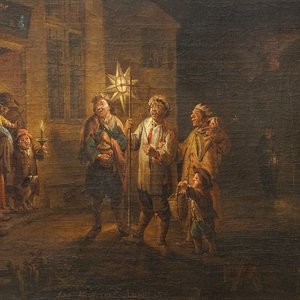Garemijn, Jan Anton (Brugge, 1712-1789): Les Musiciens Ambulans, olie op doek, gesign. en gedat. 1785 — foto 1