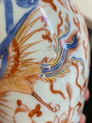 Garniture de cinq vases en porcelaine de Chine de style Imari à décor de phénix, Kangxi/Yongzheng — photo 18