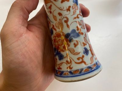 Garniture de cinq vases en porcelaine de Chine de style Imari à décor de phénix, Kangxi/Yongzheng — photo 4