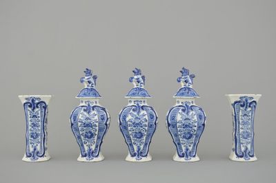 Garniture en faïence de Delft, De Porceleyne Fles, 18e