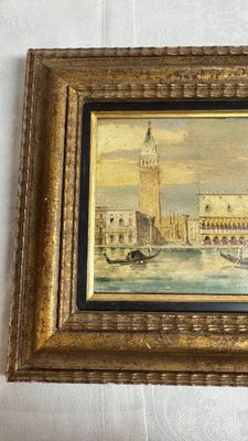 Giovanni Grubacs (1829-1919): 'Views of Venice', oil on panel, second half 19th C. — 照片 11