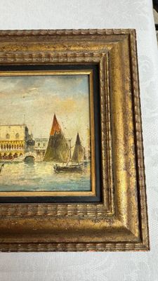 Giovanni Grubacs (1829-1919): 'Views of Venice', oil on panel, second half 19th C. — 照片 13