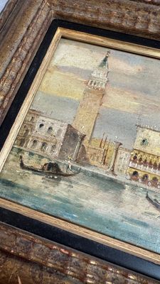 Giovanni Grubacs (1829-1919): 'Views of Venice', oil on panel, second half 19th C. — 照片 16