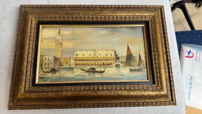 Giovanni Grubacs (1829-1919): 'Views of Venice', oil on panel, second half 19th C. — 照片 10