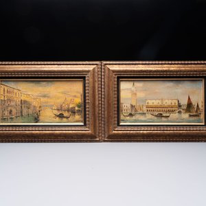 Giovanni Grubacs (1829-1919): 'Views of Venice', oil on panel, second half 19th C. — 照片 1