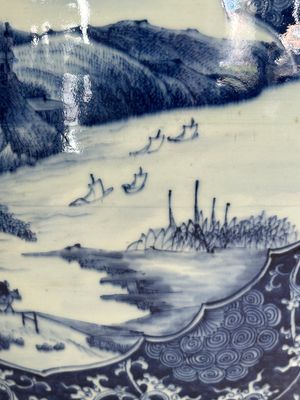 Grand aquarium en porcelaine de Chine en bleu et blanc, Jiaqing — photo 9