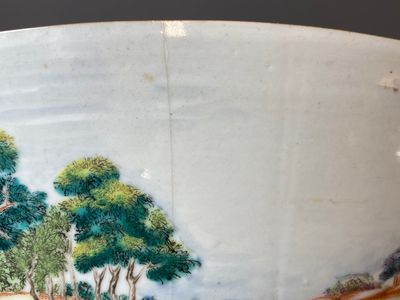Grand bol en porcelaine de Chine famille rose à décor de la chasse aux renards, Qianlong — photo 17