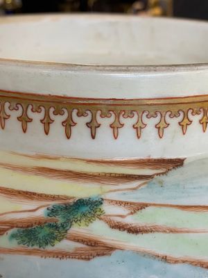 Grand bol en porcelaine de Chine famille rose à décor de la chasse aux renards, Qianlong — photo 22