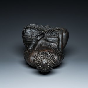 Grand Bouddha en bronze aux traces de dorure, Sino-Tibet, Ming — photo 7