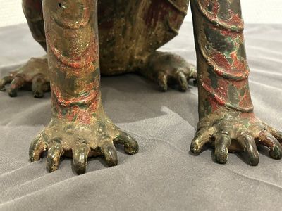 Grand brûle-parfum en bronze en forme de lion bouddhiste, Chine, Ming — photo 12