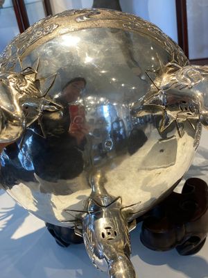 Grand brûle-parfum tripod en argent, marque Shanghai Xinfengxiang 上海新鳳祥, Chine, daté 1925 — photo 28