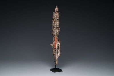 Grand phurba en bronze, Tibet, 19ème