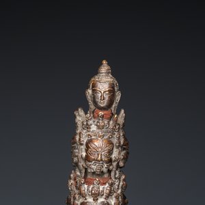Grand phurba en bronze, Tibet, 19ème — photo 8