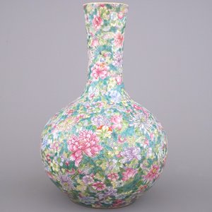Grand vase 'millefleurs' tianqu ping, Chine, env, 1900 — photo 3