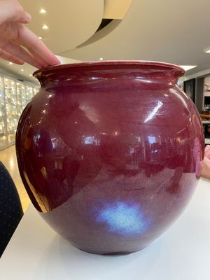 Grande jardinière en porcelaine de Chine à émail flambé, 19ème — photo 1