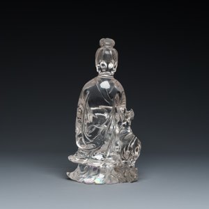 Grande sculpture de Lan Caihe en cristal de roche, Chine, 19ème — photo 4