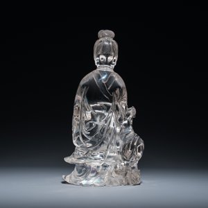 Grande sculpture de Lan Caihe en cristal de roche, Chine, 19ème — photo 10