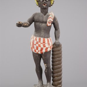 Grande sculpture en bois peint d'un Maure ou d'un indien, Pays Bas, 18e — photo 1
