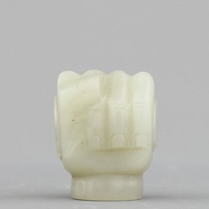 Greep van een wandelstok in celadon jade, 20e eeuw — foto 1