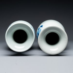 Groep van zes Chinese famille rose en blauw-witte vazen, 19e eeuw — foto 2