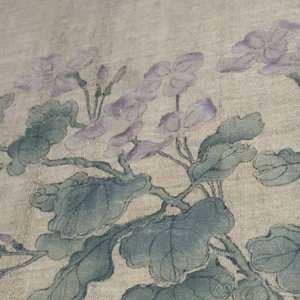 Grote Chinese ingelijste rolbeschildering, met vogels en bloemen, 18e eeuw — foto 14