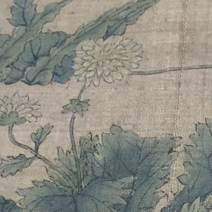 Grote Chinese ingelijste rolbeschildering, met vogels en bloemen, 18e eeuw — foto 15