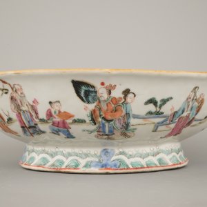 Grote Chinese kom, famille rose, 19e eeuw — foto 6