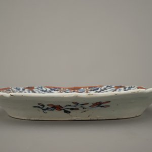 Grote octagonale schotel in Chinees porselein met arend, famille rose, Qianlong, 18e eeuw — foto 9
