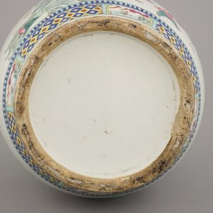 Grote vaas in Chinees porselein met tuinscene, 19e eeuw — foto 11