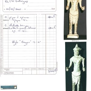 Groupe de cinq figures en bronze de Shiva, Bodhisattva et Uma, Cambodge, 11/16ème — photo 4