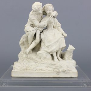 Groupe de couple amoureux en "Terre de Lorraine", Paul-Louis Cyfflé, 18e — photo 1