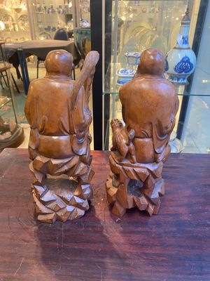 Groupe de sculptures en buis représentant 18 Luohan, Chine, 20ème — photo 13