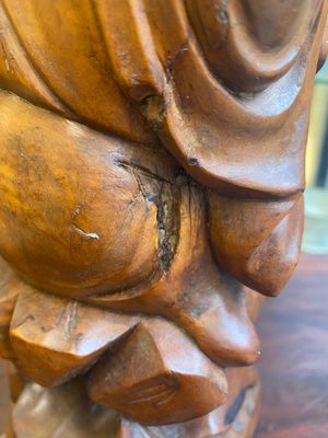 Groupe de sculptures en buis représentant 18 Luohan, Chine, 20ème — photo 31