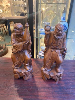 Groupe de sculptures en buis représentant 18 Luohan, Chine, 20ème — photo 6