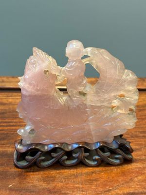 Groupe de sculptures en lapis-lazuli, quartz rose et autres pierres précieuses, Chine, 19/20ème — photo 91
