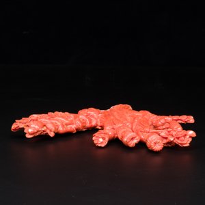 Groupe figurant des dames avec des enfants jouants en corail rouge sur socle en bois, Chine, 19/20ème — photo 5