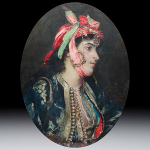 Harry Humphrey Moore (1844–1926), An Oriental beauty, oil on canvas — 照片 3