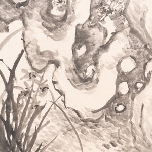 He Xiangning 何香凝 (1878-1972): 'Chrysanthème', encre sur papier, datée 1954 — photo 5