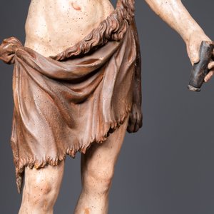Hercules and Mercury, a pair of impressive large polychromed wooden telamons, Northern Italy, 17th C. — photo 12