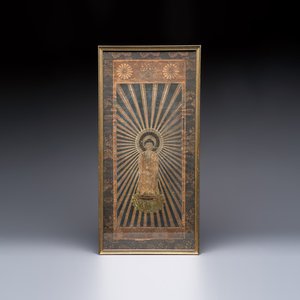 Honganji Monnyo 本願寺本如 (1778–1826): 'Buddha', ink and colour on textile, Edo, 18/19th C. — photo 1