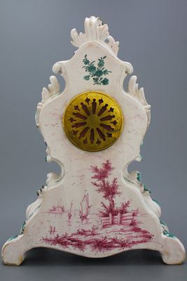 Horloge en faïence de l'Est, France, 19e