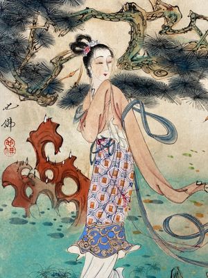 Hu Yefo 胡也佛 (1908-1980): 'Four scenes from Xi Xiang Ji', ink and colour on paper — photo 14
