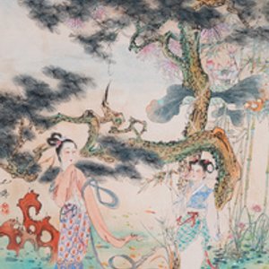 Hu Yefo 胡也佛 (1908-1980): 'Four scenes from Xi Xiang Ji', ink and colour on paper — photo 2