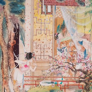 Hu Yefo 胡也佛 (1908-1980): 'Four scenes from Xi Xiang Ji', ink and colour on paper — photo 8