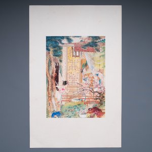 Hu Yefo 胡也佛 (1908-1980): 'Vier scènes uit de Xi Xiang Ji', inkt en kleur op papier — foto 9