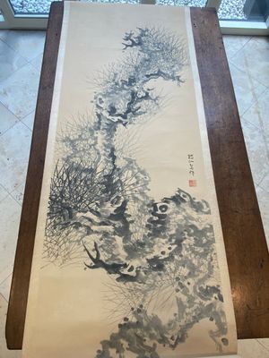 Hua Ao (Chine, 19ème): 'Branche de sapin', encre sur papier, 2ème moitié du 19ème — photo 1