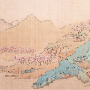 Huan Zhonghua 煥仲華: 'Berglandschap', inkt en kleur op zijde, gedateerd 1850 — foto 4