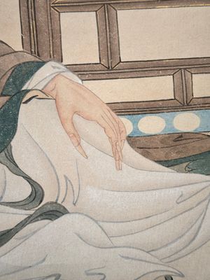 Huang Bore 黃般若 (1901-1968): 'Vimalakirti and his servant', ink and colour on paper, dated 1947 — foto 10