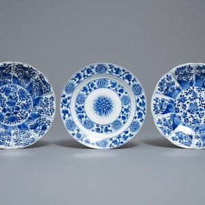 Huit assiettes en porcelaine de Chine en bleu et blanc, Wanli/Kangxi — photo 8