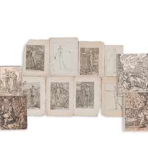 Huit gravures aux sujets anatomiques et quatre autres gravures, 16/18ème — photo 1